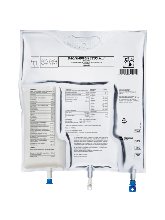 Smofkabiven Central 1970 ml. 2200 kcal